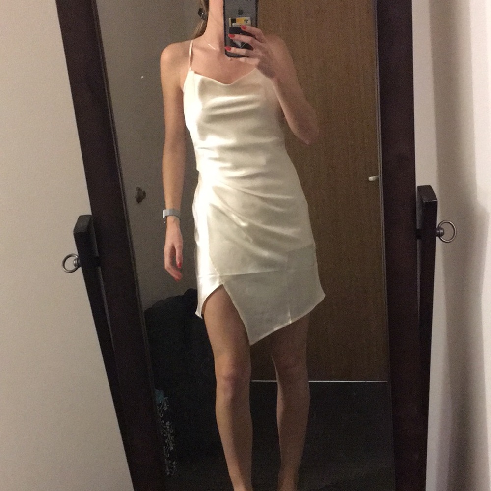 Champagne asymmetrical dress